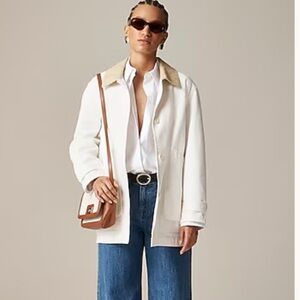 NWT J. Crew Barn Jacket in Canvas Size XL Ivory